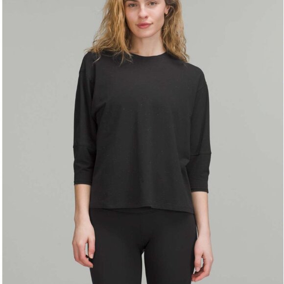 Lululemon LA Relaxed 3/4 Sleeve Crew Multi Color Spot Top Size M - Picture 4 of 7